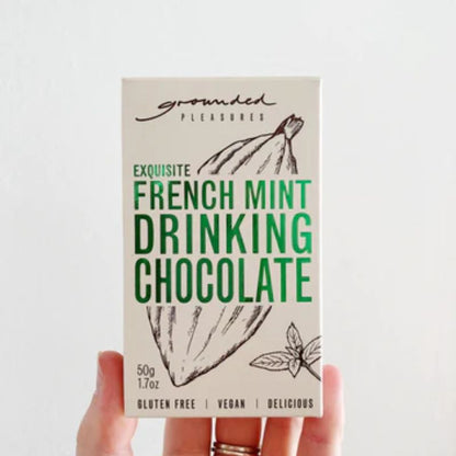 French Mint Drinking Chocolate | 50gm | Grounded Pleasures