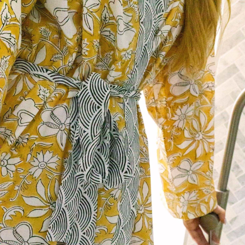 Women's Cotton Kimono Robe | Home Dweller