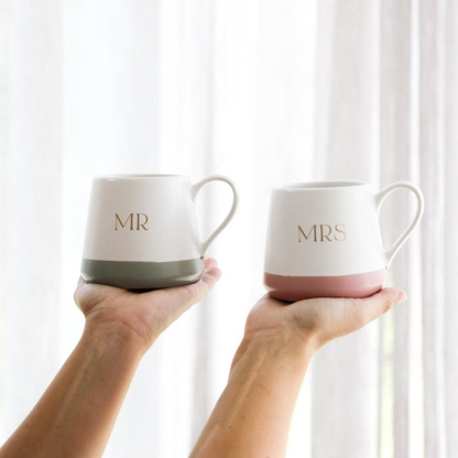 Mr & Mrs Mug Set | Matching Couple Coffee Mugs | Wedding Gift