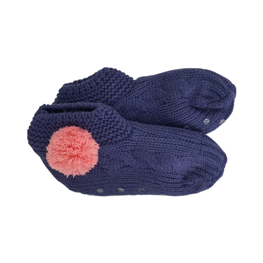 Slouchy slippers with Grips - Navy