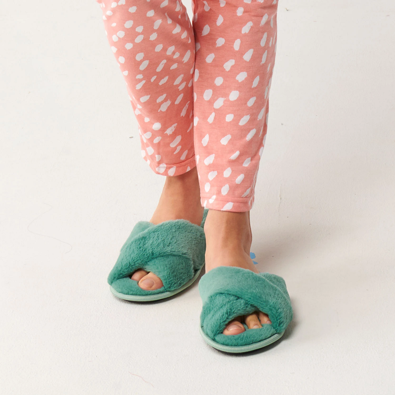 Kip & Co slippers // Jade Green