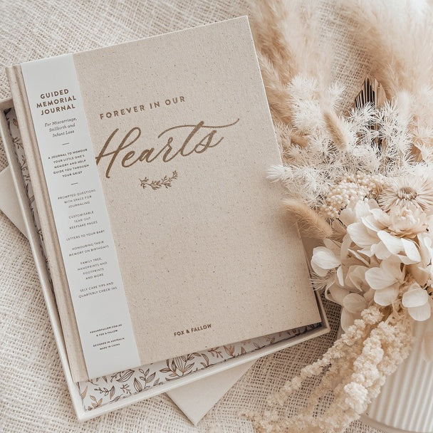Forever in our hearts | Guided memorial journal | Fox & Fallow