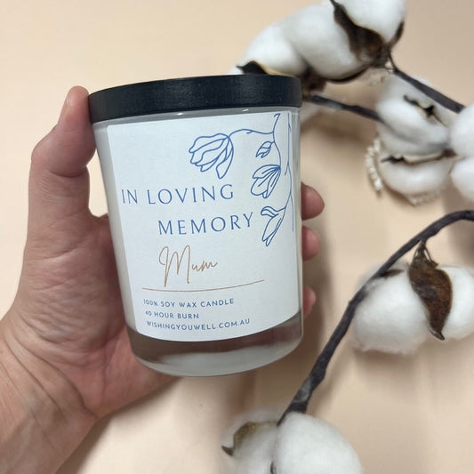 In loving memory candle // customise name