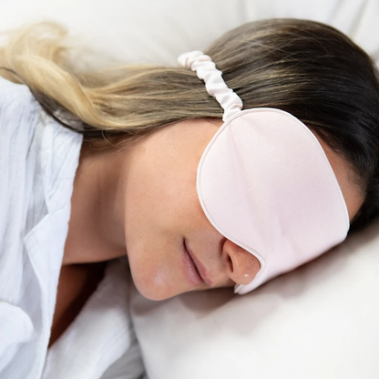 Linen eye mask // blush