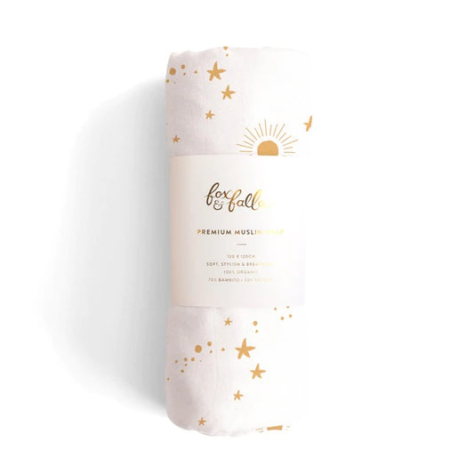 Constellation Muslin Swaddle | Fox & Fallow Baby | Wishing You Well Gifts
