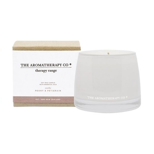 The Aromatherapy company therapy range candle / peony and petigrain 